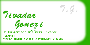 tivadar gonczi business card